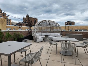Rooftop deck with grills